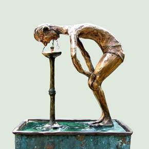 Thirst, original Religion Métal Sculpture par Hanna  Kyselova