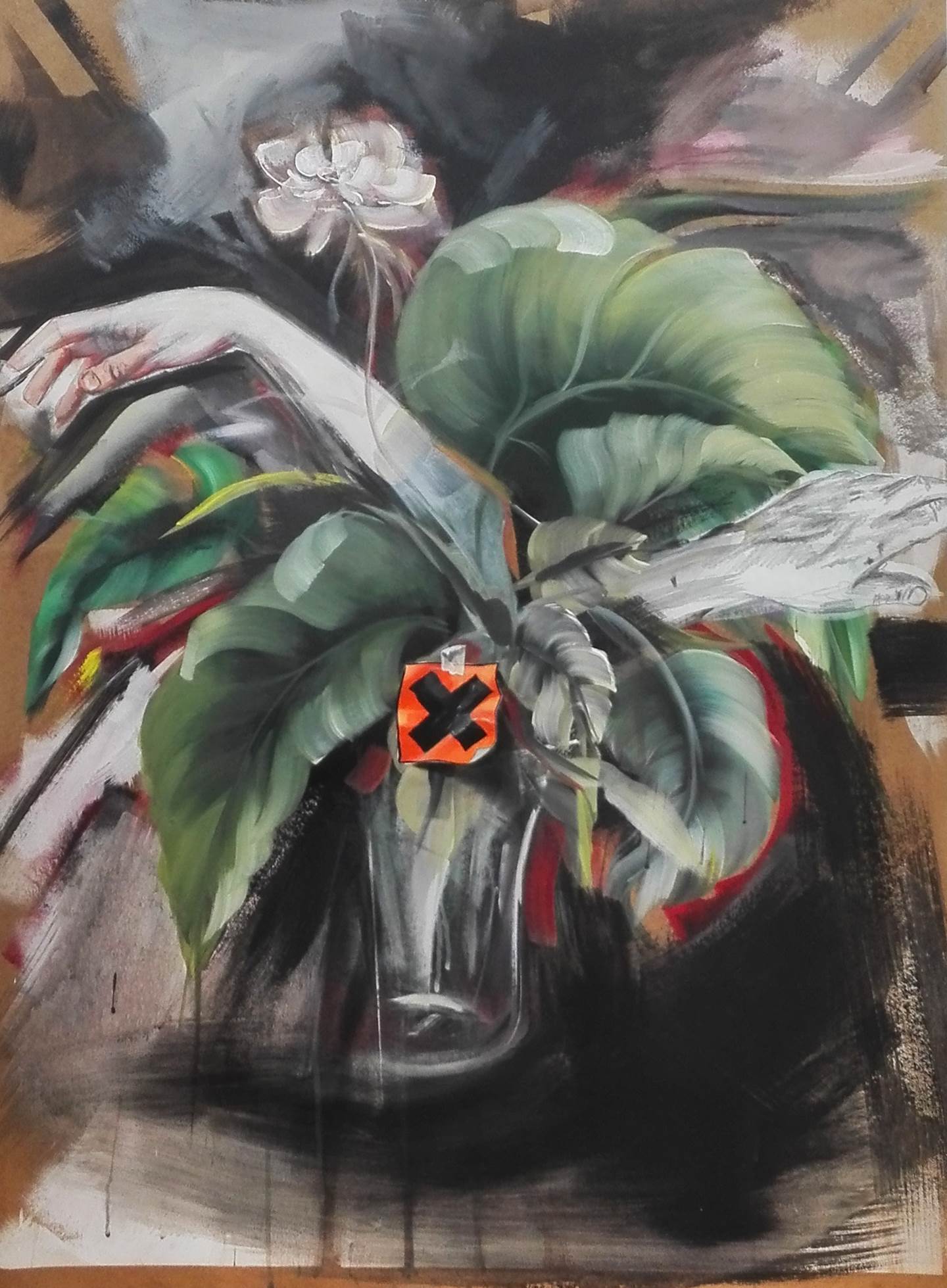 O Floricultor que Sachava nos pés 10, original Figure humaine Acrylique La peinture par Nuno Fonseca