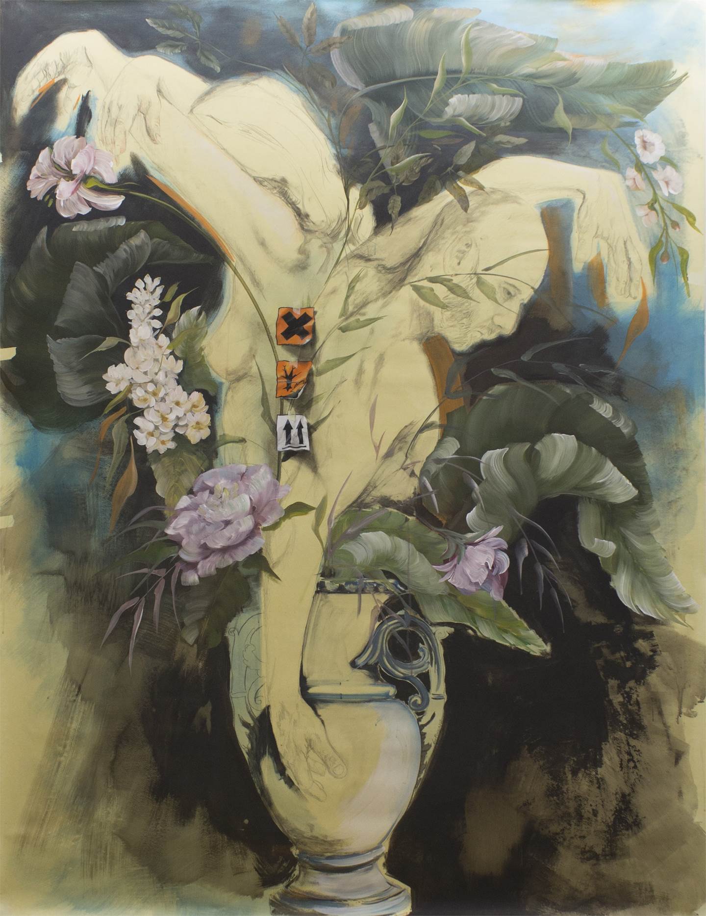 O Floricultor que Sachava nos pés 4, original Figure humaine Acrylique La peinture par Nuno Fonseca