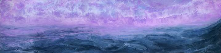 Tides of Titan, original Landscape Mixed Technique Painting by Tiffani Buteau