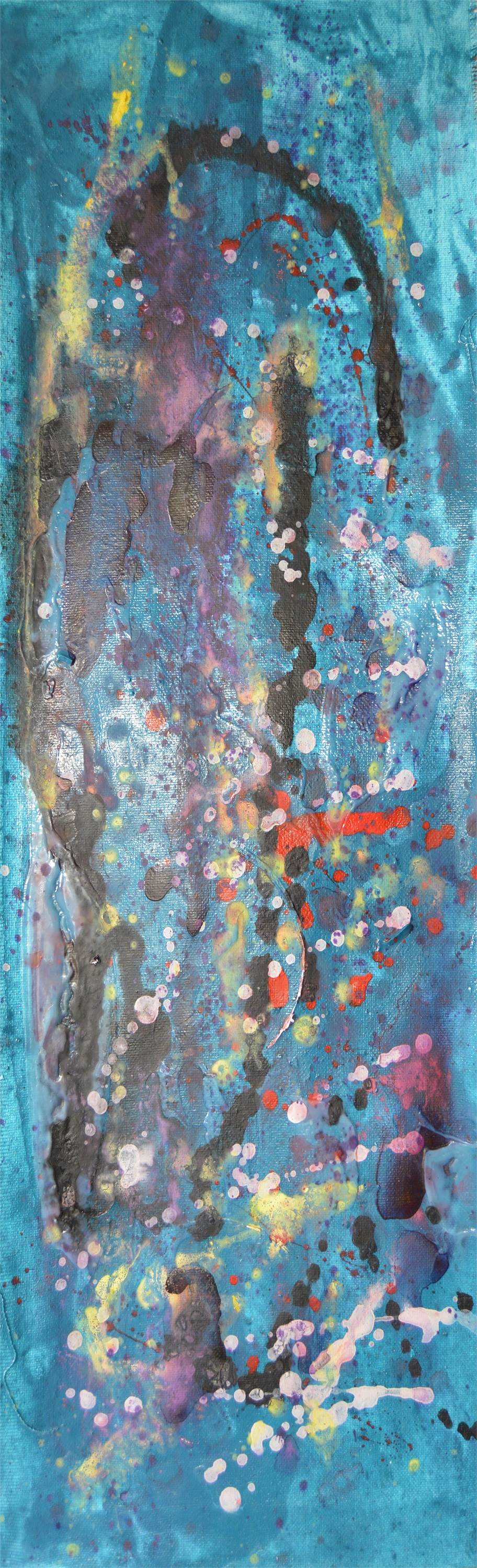 Color Rain, original Abstract Acrylic Painting by Andrei Autumn