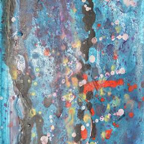 Color Rain, original Abstract Acrylic Painting by Andrei Autumn