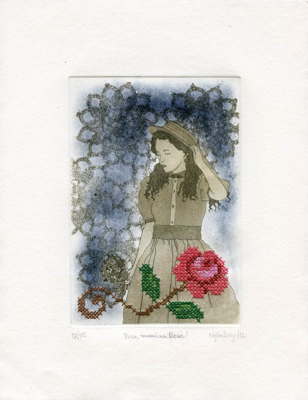 Rosa, menina Rosa!, original   Drawing and Illustration by Najla Leroy