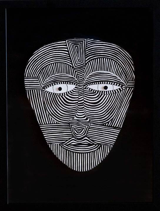 Mask I, original Figura humana Tinta Dibujo e Ilustración de Inês  Sousa Cardoso