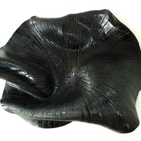 Tágide (black 3), original Resumen Cerámico Escultura de Ana Almeida Pinto