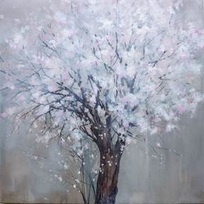 Prunus Dulcis, original Nature Acrylic Painting by Luís Freitas