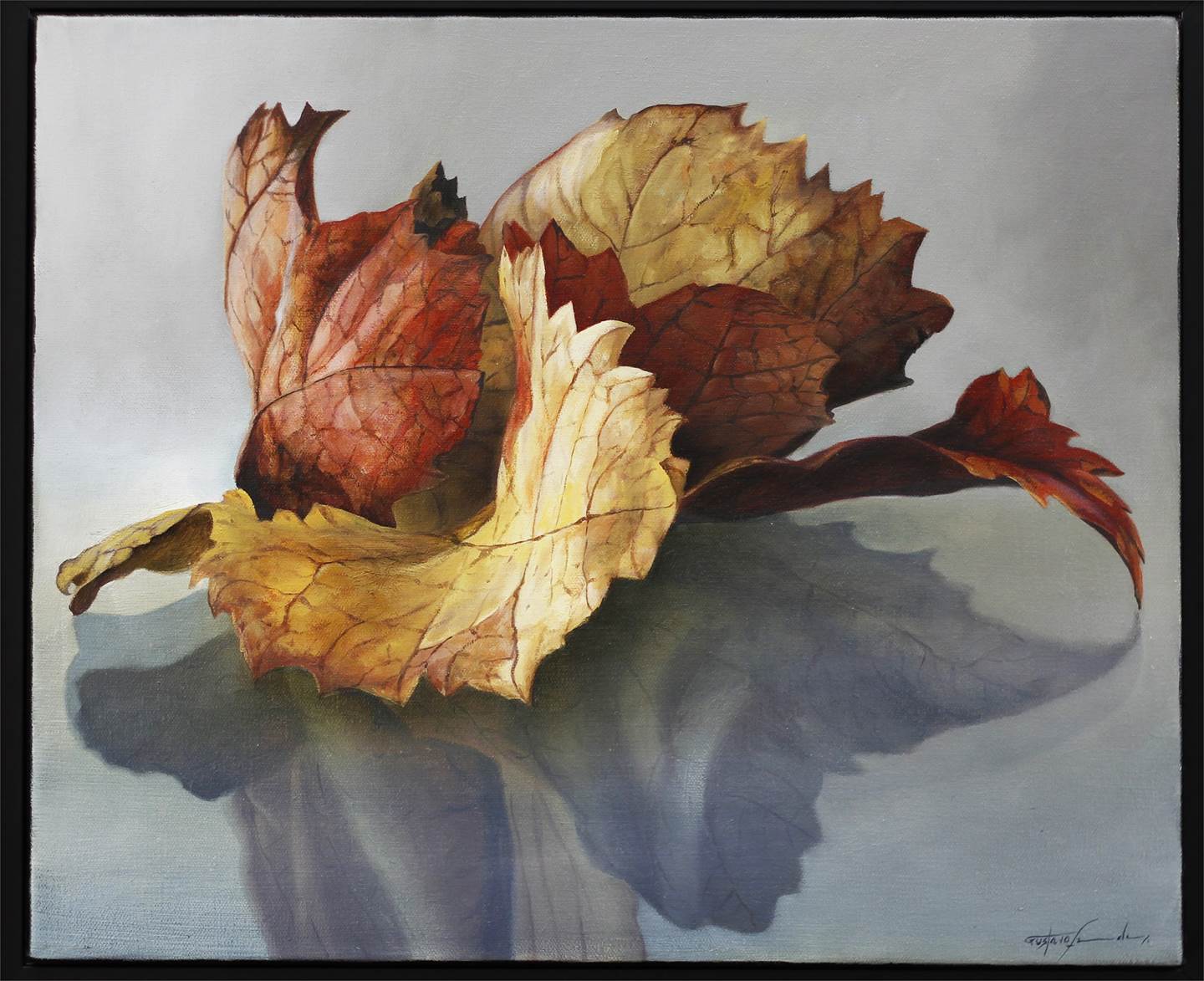 Outono, original Paysage Pétrole La peinture par Gustavo Fernandes