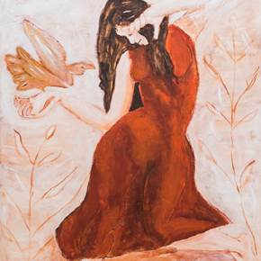 Deusa da natureza, original Figure humaine Acrylique La peinture par Lena Gal