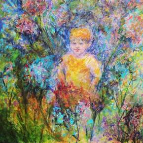 In the Garden, original La nature Acrylique La peinture par Connie Freid