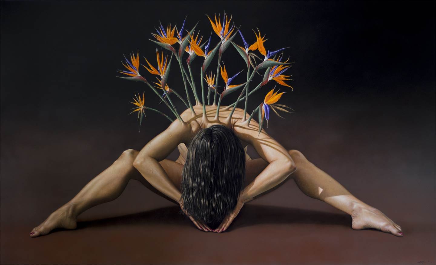 Dreams of Paradise, original Figure humaine Pétrole La peinture par Gustavo Fernandes