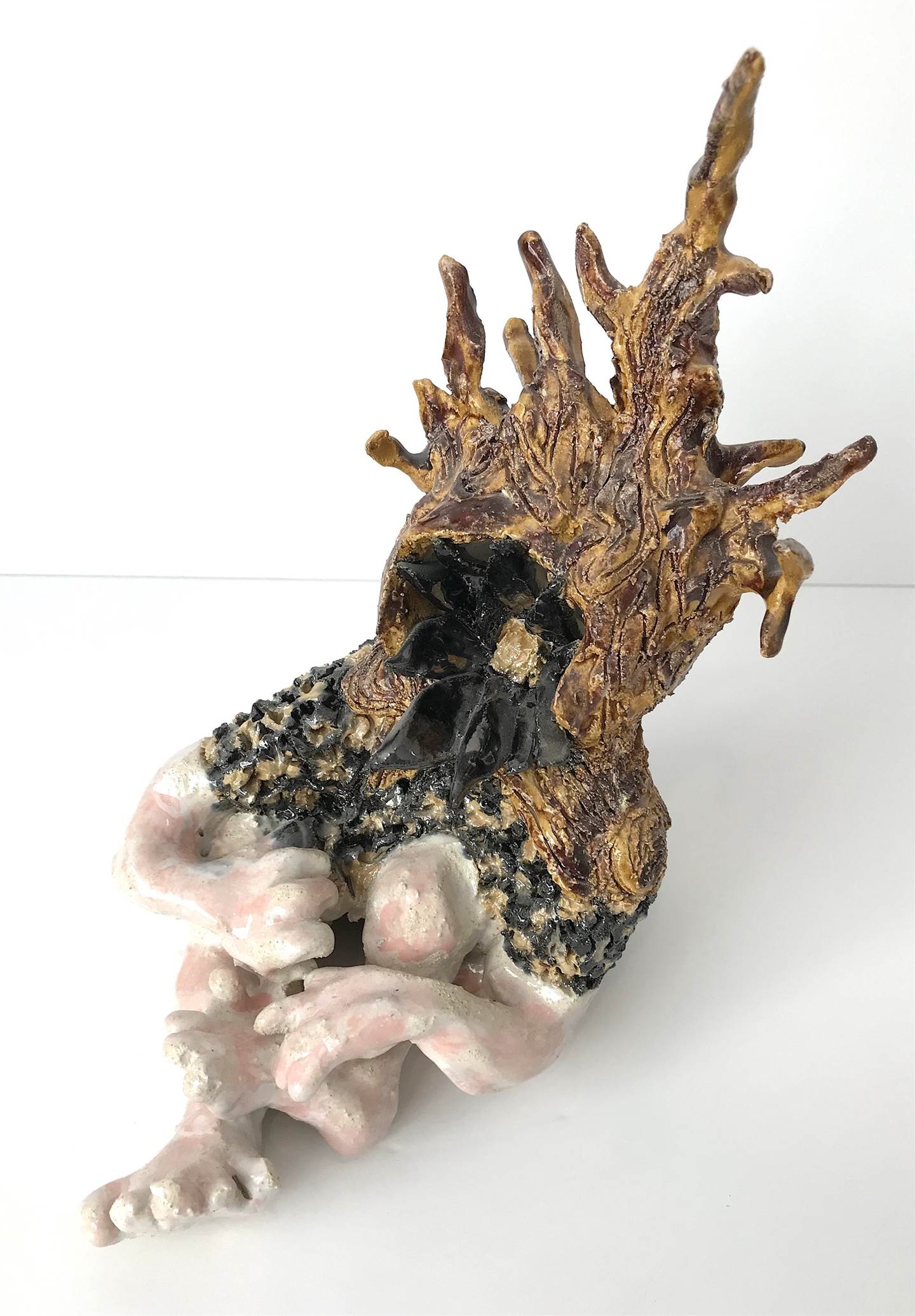 Casca, original Figura humana Cerámico Escultura de Lorinet Julie