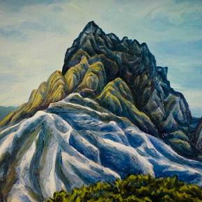 Montanha - rocha, original Paysage Acrylique La peinture par João Gama