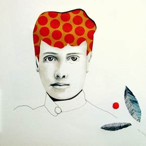 FRAU ELISABETH II, original Figure humaine Collage Dessin et illustration par Carla Cabral