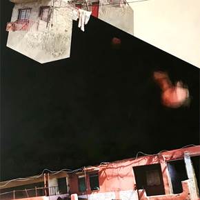Pink Cape Verde, original Abstrait Technique mixte La peinture par Ana Bonifácio