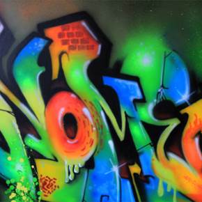 Nomen, Pintura Graffiti Abstrato original por Nomen Nuno