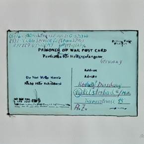 U.S.Army Postcard, original Minimaliste Papier Dessin et illustration par Alexandra de Pinho