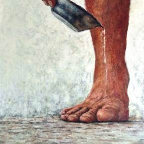 a Hipótese da Redenção (IV), original Minimalist Oil Painting by Santo Silva