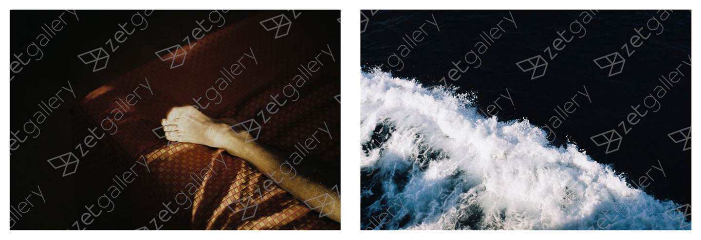 O pé de Adolfo, Outubro 2017; Oceano em ondas, Outubro 2017, original   La photographie par Miguel De