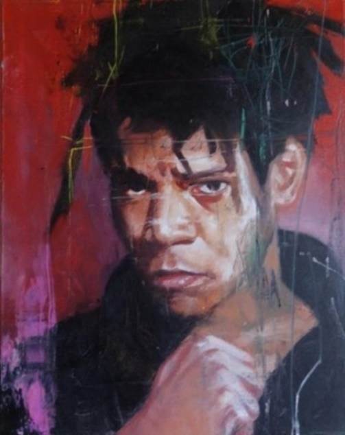 Jean Michel Basquiat, Pintura Óleo Figura Humana original por Ricardo Gonçalves