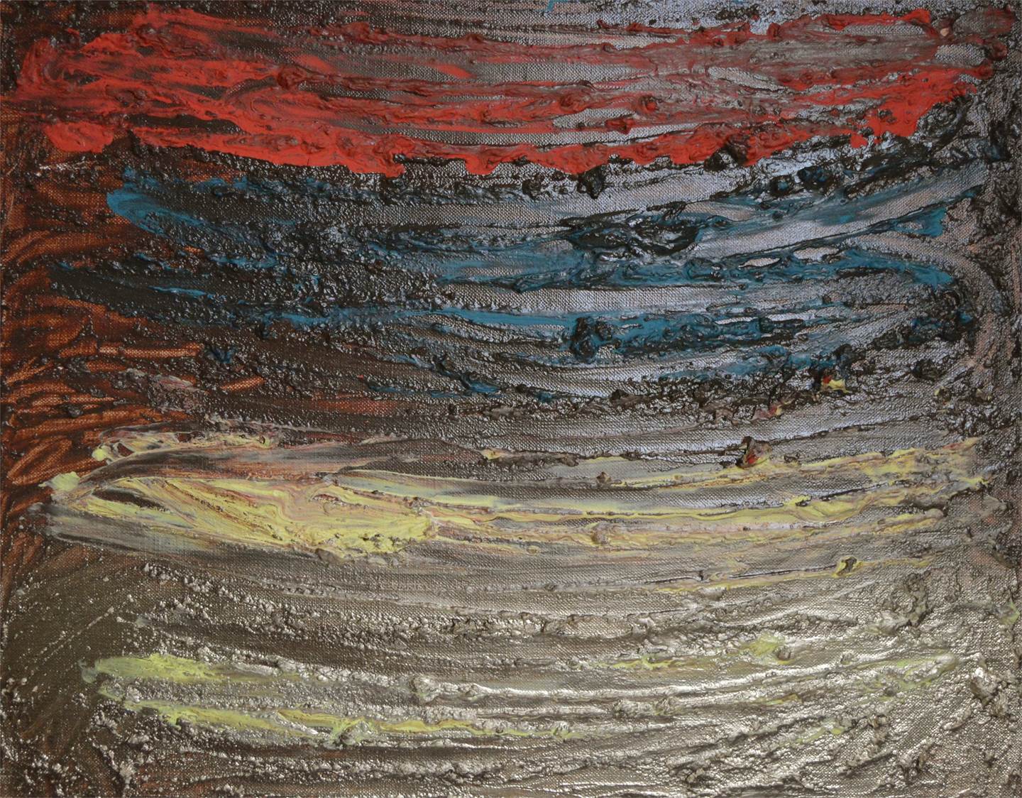 Color Mountain, original Abstrait Technique mixte La peinture par Andrei Autumn