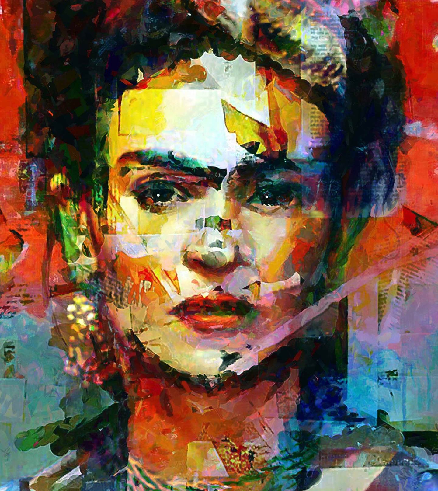 Frida, original Abstract Digital Painting by Rui Mendes (Ruca)