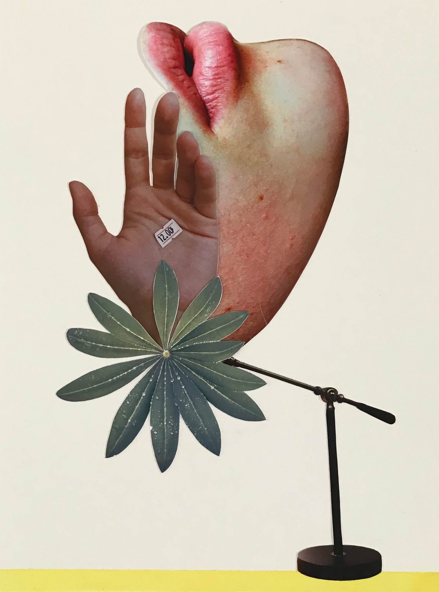Luz Verde, 2018, original Minimaliste Collage Dessin et illustration par Mariana Bastos