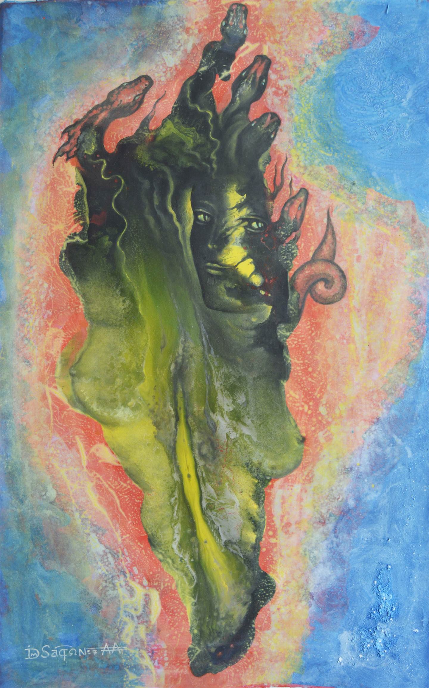 Birth of Medusa, original Abstrait Toile La peinture par Andrei Autumn