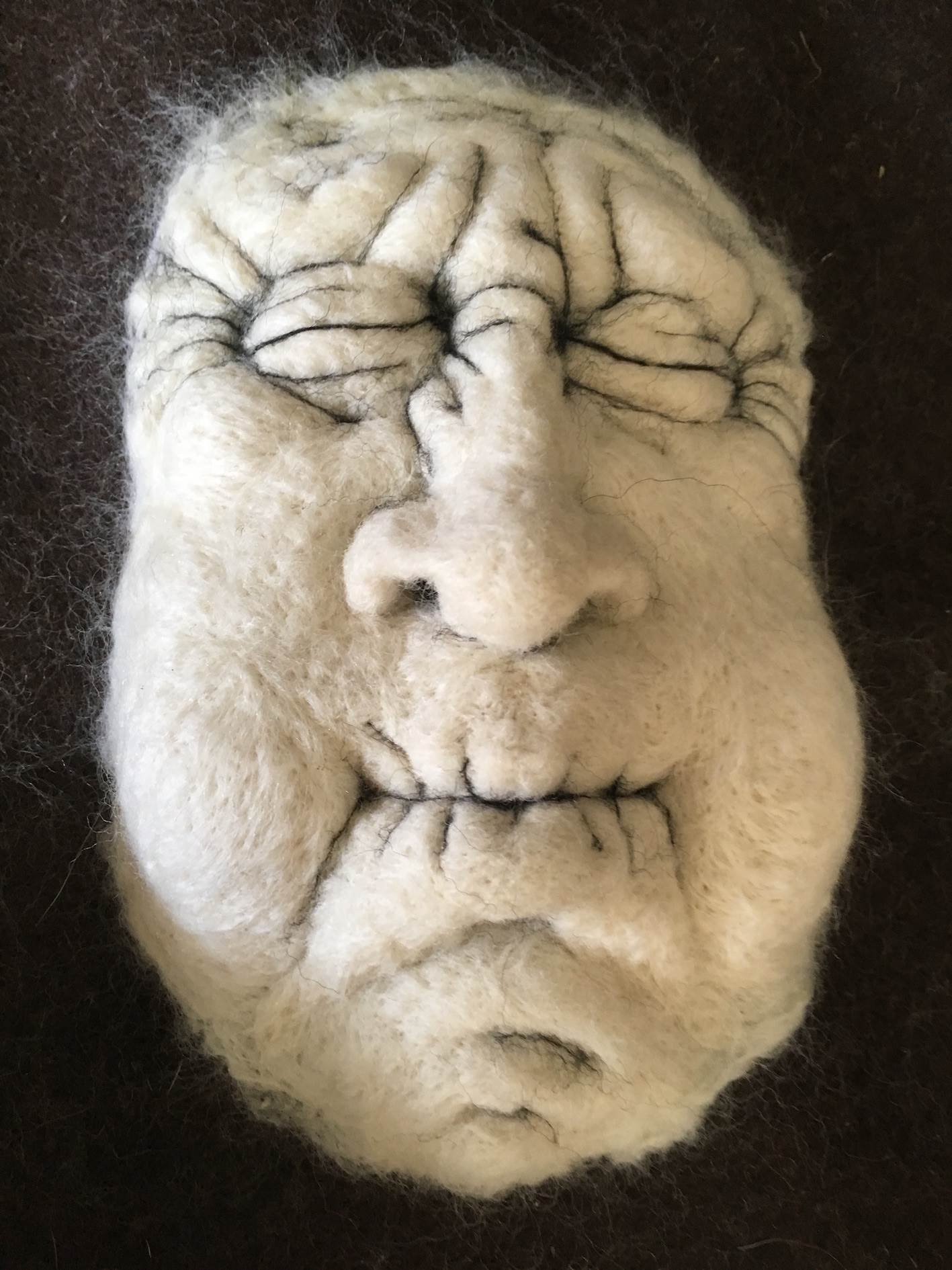 Máscara feltro #7, original   Sculpture par António  Jorge