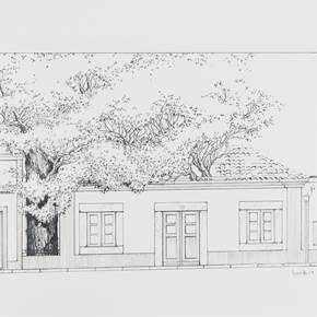 Rua do Município, nº17, original Architecture Pen Drawing and Illustration by Luís Freitas