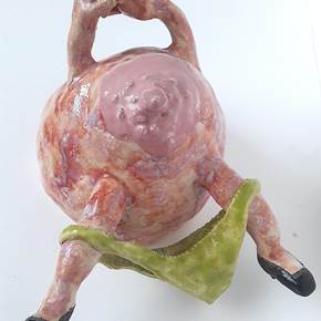 Cuecas, original Human Figure Ceramic Sculpture by Lorinet Julie