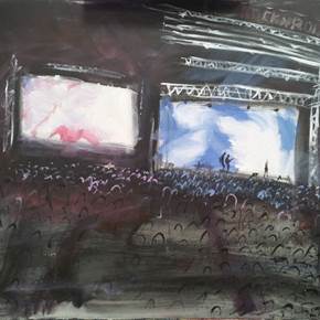 Pixies’ Show 2014, Pintura Acrílico Lugares original por Alma Seroussi