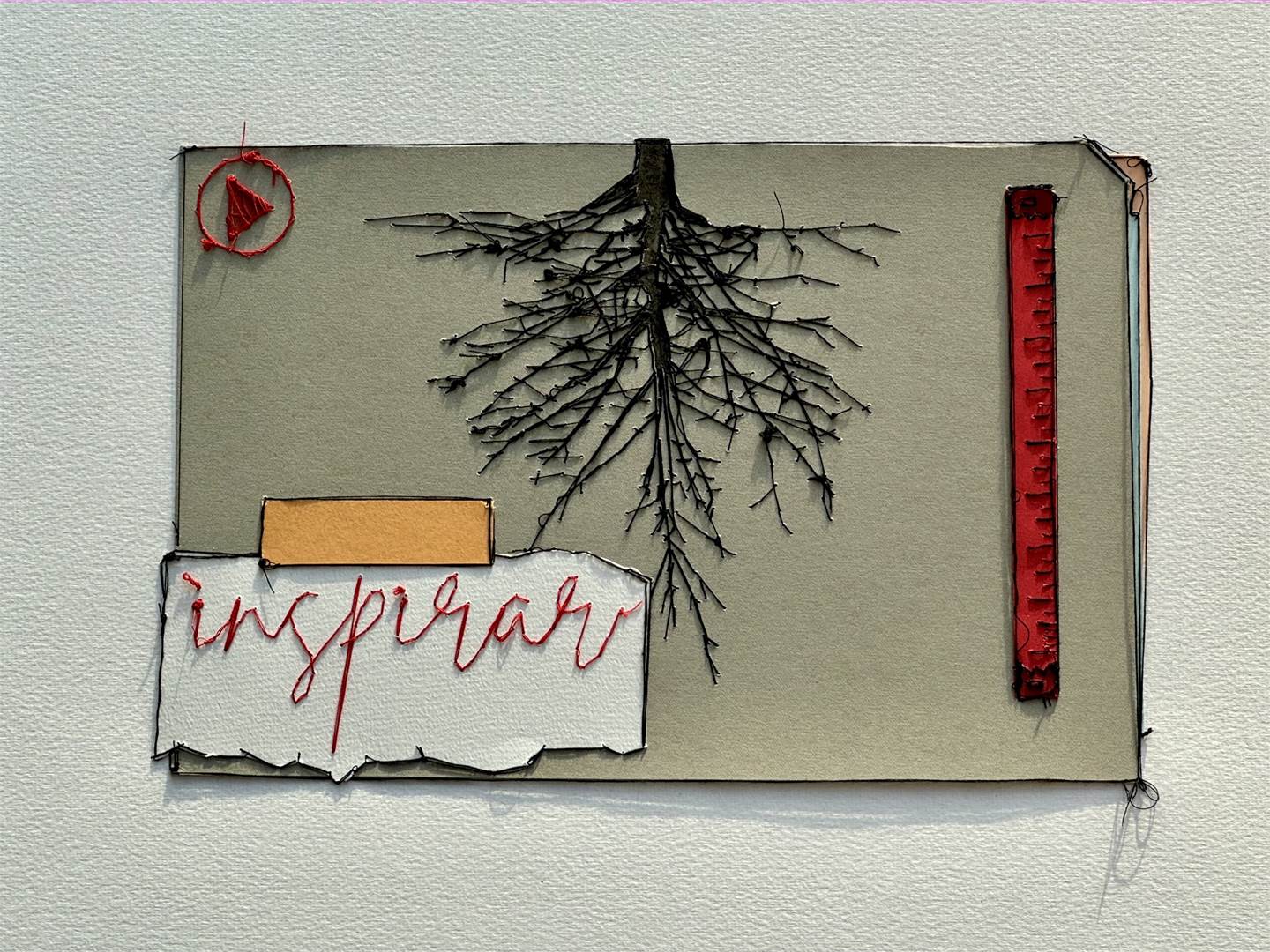 Passar a Palavra: "inspirar", Desenho e Ilustração Aguarela Minimalista original por Alexandra de Pinho
