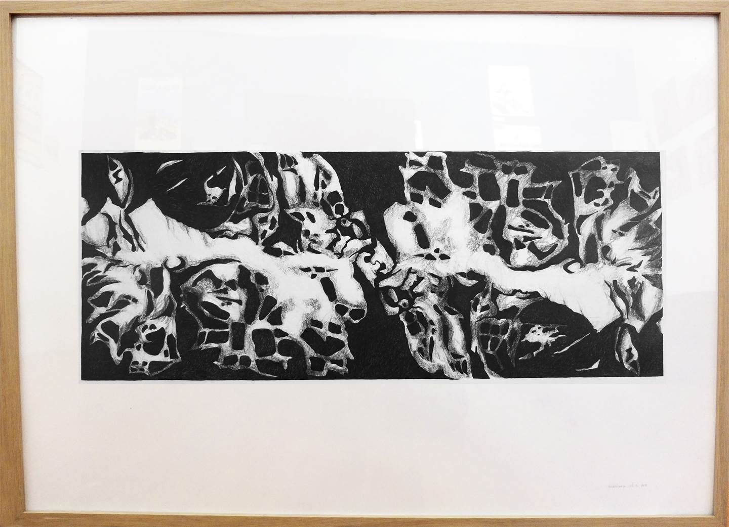 Rocha#2, original Abstract Charcoal Drawing and Illustration by Mariana Alves