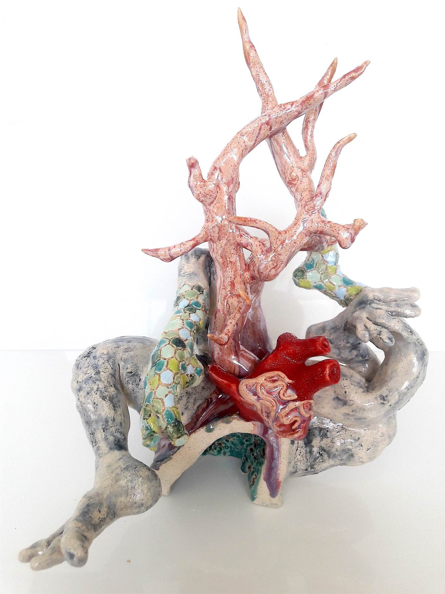 Coeur, original Figura humana Cerámico Escultura de Lorinet Julie