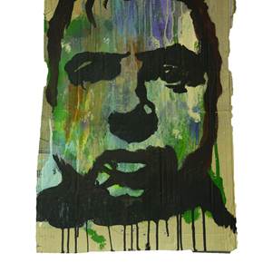 Francis Bacon, original Portrait Mixed Technique Painting by Alexandre Rola