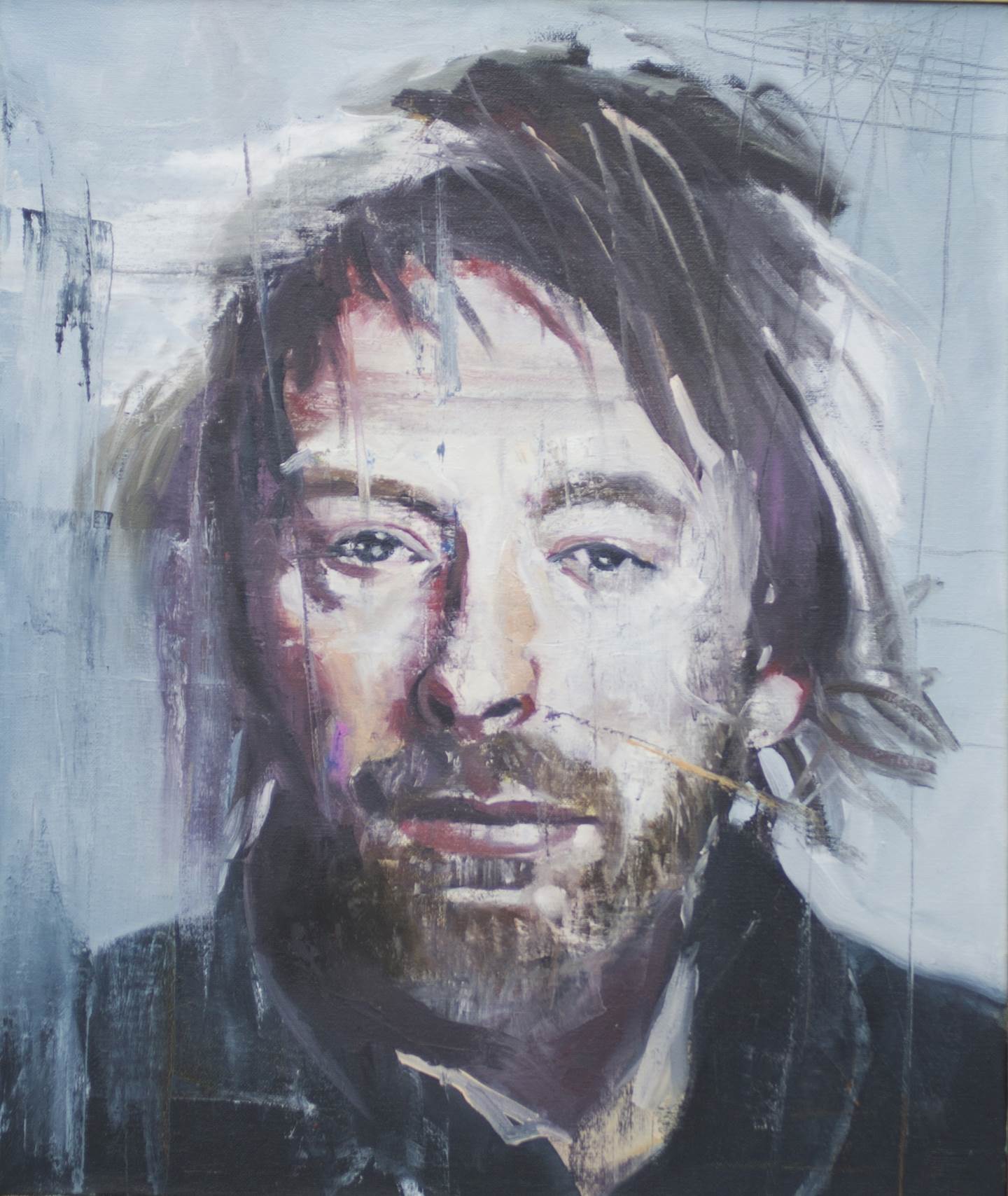 Thom Yorke, Pintura  Retrato original por Ricardo Gonçalves