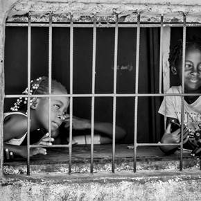Meninas de Luanda, original B&W Digital Photography by Fernando  Gilberto