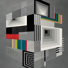 Composition VII, original Abstrait Pétrole La peinture par Inês Gato