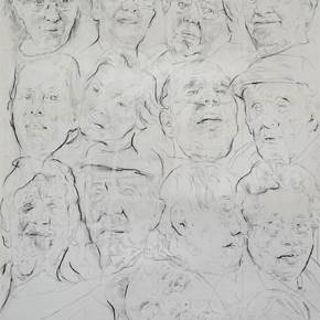 registo de um pequeno grupo de gente (lar de idosos nr.1), original Cuerpo Técnica Mixta Dibujo e Ilustración de Juan Domingues